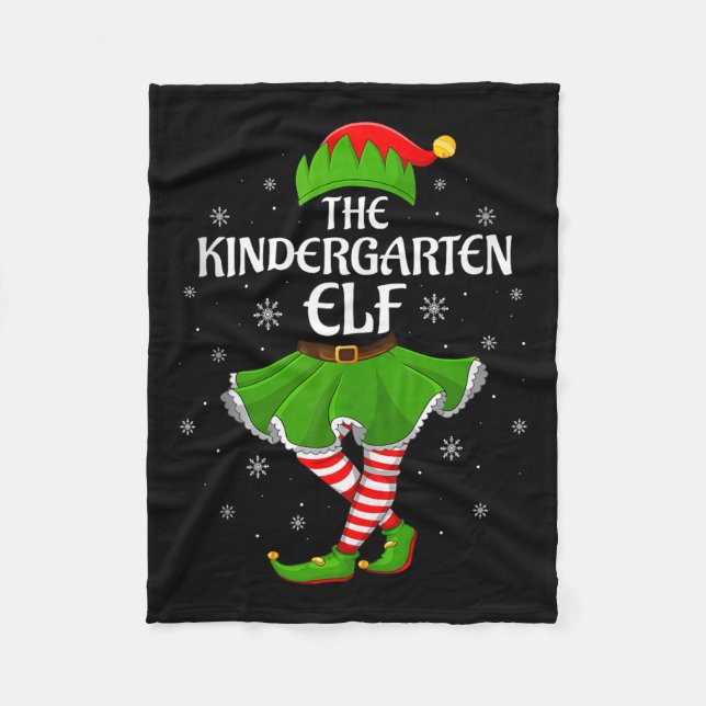 Manta Polar Kindergarten Elf Christmas Family Girls Women Elf  (Anverso)