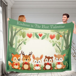 Manta Polar Kindness Best Valentine Nursery Woodland Animals