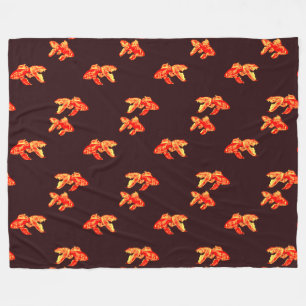 Manta Polar Kingyo Goldfish rojo y amarillo