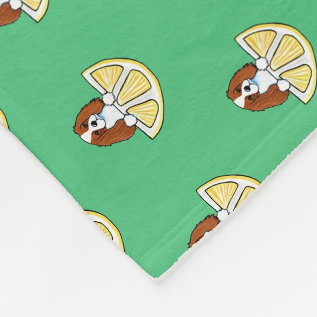 Manta Polar KiniArt Cavalier Life Lemons Fleece Blanket (Esquina)