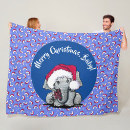Manta Polar KiniArt Elephant Navidades Fleece Blanket