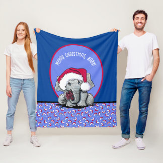 Manta Polar KiniArt Elephant Navidades Fleece Blanket