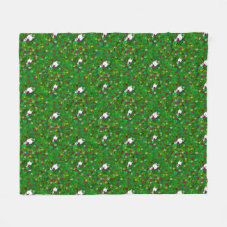 Manta Polar KiniArt Garden Westies Fleece Blanket