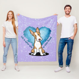 Manta Polar KiniArt Ibizan Hound Fleece Blanket