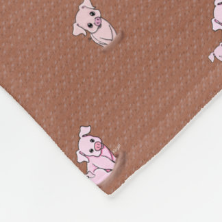 Manta Polar KiniArt Mud Bath Pigs Fleece Blanket