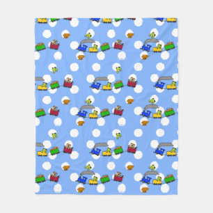 Manta Polar KiniArt Pequeños Tren Fleece Blanket