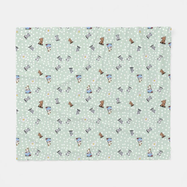 Manta Polar KiniArt Pit Bull Fleece Blanket (Frente (Horizontal))