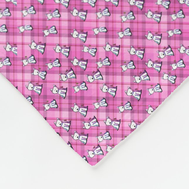 Manta Polar KiniArt Se Gusta En Plaid (Esquina)
