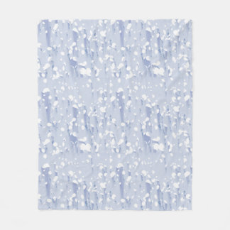 Manta Polar KiniArt Silver Blue Abstract Fleece Blanket