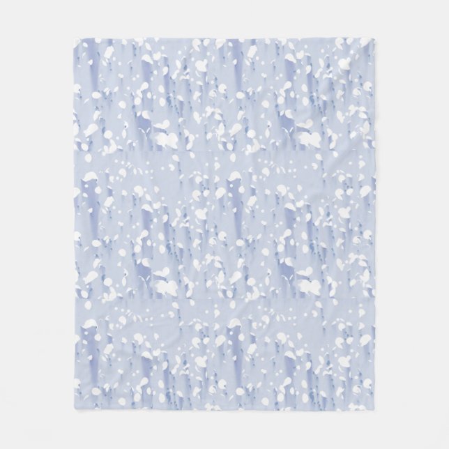 Manta Polar KiniArt Silver Blue Abstract Fleece Blanket (Anverso)