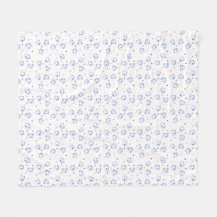 Manta Polar KiniArt Westie Crayon Cuties Fleece Blanket