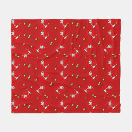 Manta Polar KiniArt Westie Martini Fleece Blanket