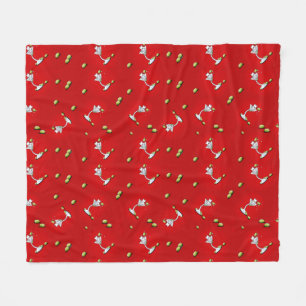 Manta Polar KiniArt Westie Martini Fleece Blanket