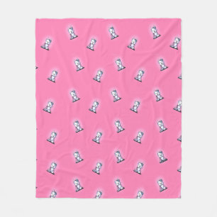 Manta Polar KiniArt Westie Princess Fleece Blanket