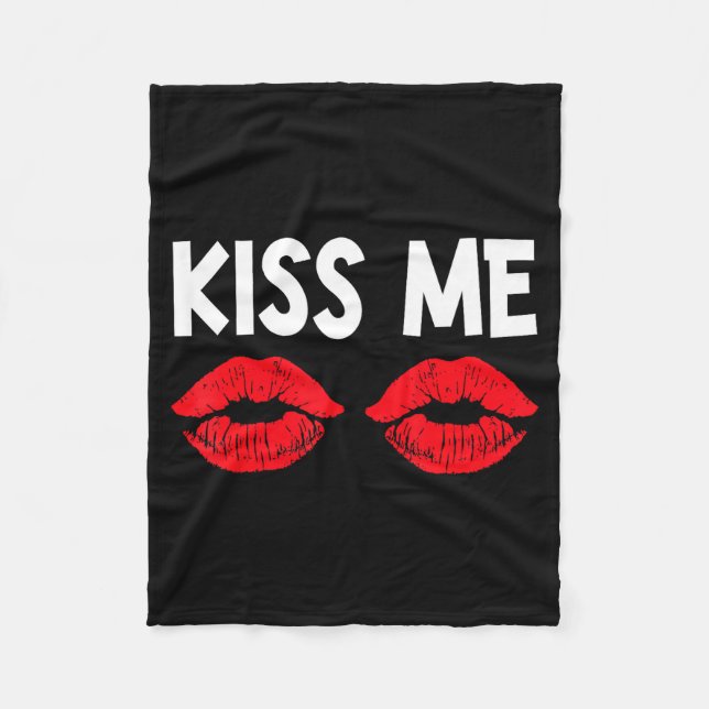 Manta Polar Kiss Me Funny Couples Tee Valentine's Day Couple M (Anverso)
