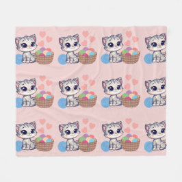 Manta Polar Kitten & Yarn Fleece Blanket