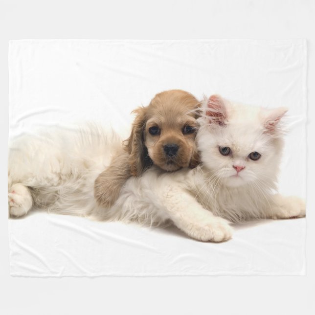 Manta Polar Kitty y Pup (Frente (Horizontal))
