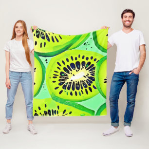 Manta Polar Kiwi Slices: vivos y frescos