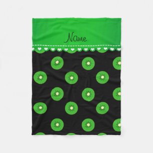 Manta Polar Kiwi verde negro conocido personalizado