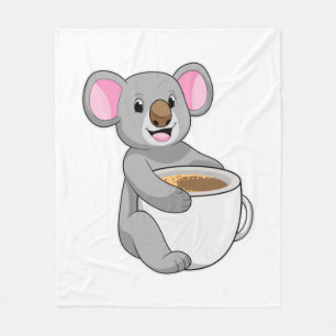 Manta Polar Koala con Copa de Café