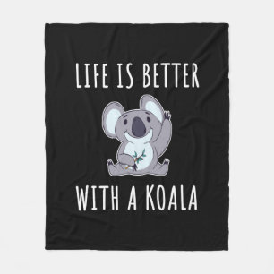 Manta Polar Koala - La Vida Es Mejor Con Un Koala
