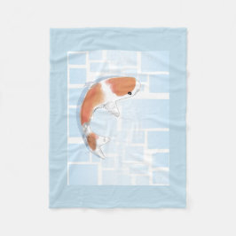 Manta Polar Koi Fish Flannel Blanket