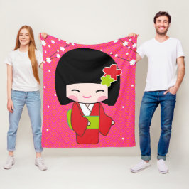 Manta Polar Kokeshi Muñeca lanza lancha