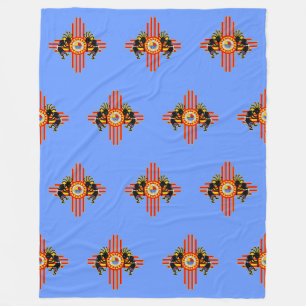 Manta Polar Kokopelli, nativo americano, símbolo Kachina Zia 1