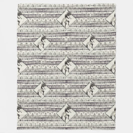 Manta Polar Kokopelli - Patrón nativo americano sin foco 1