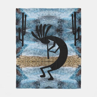 Manta Polar Kokopelli Southwest Desert Mosaic Blue Medium