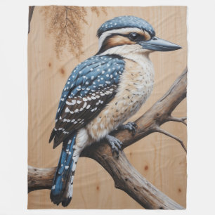 Manta Polar Kookaburra azul australiano en un arte de vida sal