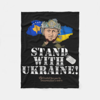 Manta Polar Kosovo Stand With Ukraine Volodymyr Zelenskyy Flag