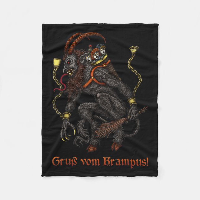 Manta Polar Krampus Dark Christmas Merry Krampus Holiday Horro (Anverso)