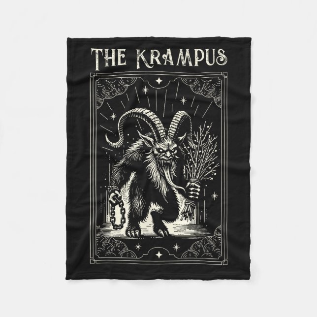 Manta Polar Krampus Tarot Card Design Christmas Season Evil Pa (Anverso)
