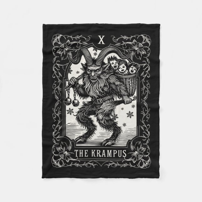 Manta Polar Krampus Tarot Navidades de diseño de tarjetas Seas (Anverso)