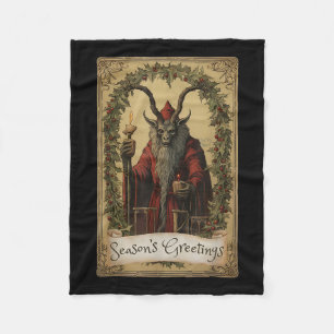 Manta Polar Krampus Tarot Navidades de diseño de tarjetas Seas