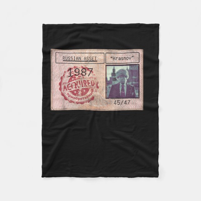 Manta Polar Krasnov Trump Sátira política y rusa (Anverso)