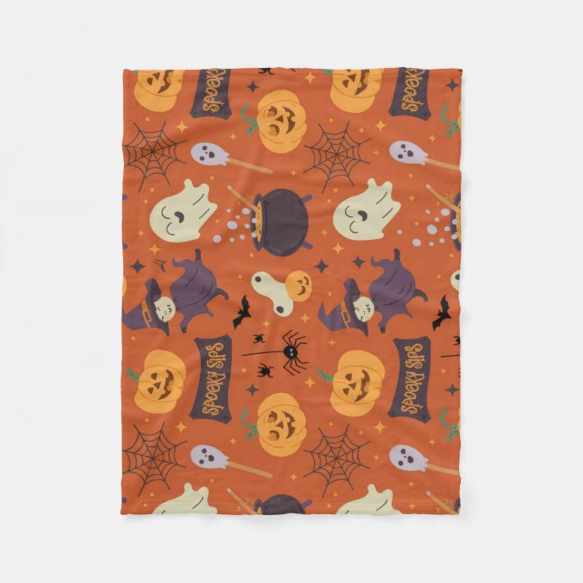 Manta Polar Kuschelige Baby-Fleecedecke – Halloween Design💕 (Anverso)