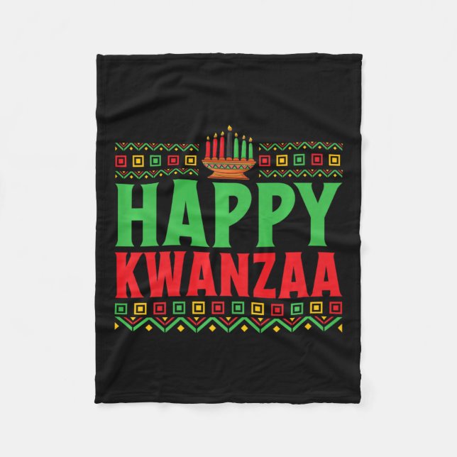 Manta Polar Kwanzaa - Feliz Kwanzaa (Anverso)