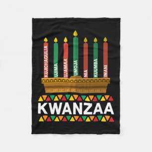 Manta Polar Kwanzaa Principios de Kwanzaa Velas Kinara Pan Afr