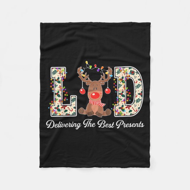 Manta Polar L&amp;d Delivering The Nurse Reindeer Christmas  (Anverso)