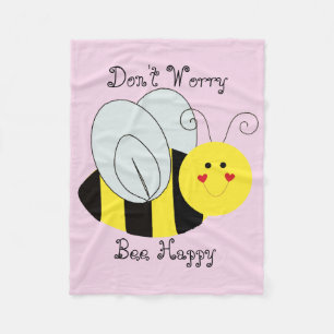 Manta Polar La abeja linda no se preocupa la abeja feliz