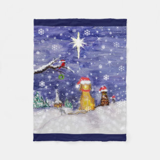 Manta Polar La acuarela del navidad de los animales