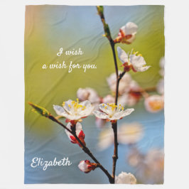 Manta Polar La admirable flor de ápricot japonesa