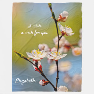 Manta Polar La admirable flor de ápricot japonesa