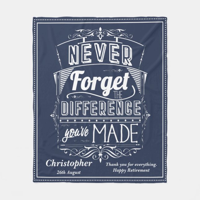 Manta Polar La apreciación de la jubilación nunca se olvida (Anverso)