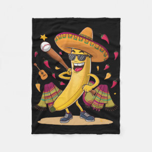 Manta Polar La banana mexicana juega al béisbol divertido Cinc
