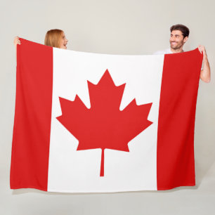 Manta Polar La bandera de la hoja de arce de Canadá grande