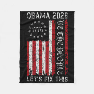 Manta Polar La bandera de Obama vintage retro patriótico 2028 