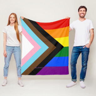 Manta Polar La bandera del orgullo progresista de SlipperyJoe